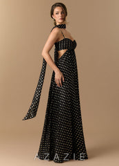 Senna {color} Maxi Dress sp_black_gold_polkadot_#bp134307