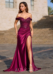 Opulence Burgundy Floral Corset Mermaid Dress burgundy