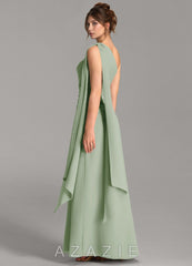 Azazie Ayra Dusty Sage A-Line One Shoulder Chiffon Dress dusty_sage
