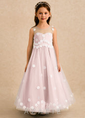Azazie Sadie Blushing Pink A-Line Sweetheart Neckline Tulle Dress blushing_pink