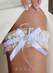 Lace Rhinestone Wedding Garter