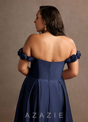 Azazie Romance {color} Rose Straps Gown navy_#ny134188