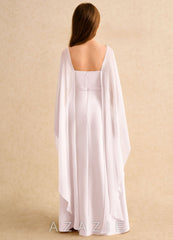 Azazie Fishie Girls Formal Blushing Pink A-Line Matte Satin Dress blushing_pink