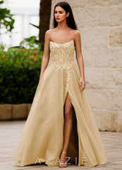 Brilliance Champagne Glitter Prom Dress