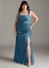 Azazie Jesaphine Bermuda Sheath Bow Stretch Satin Dress bermuda