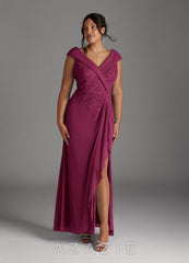 Azazie Calathea Mulberry A-Line Lace Dress mulberry