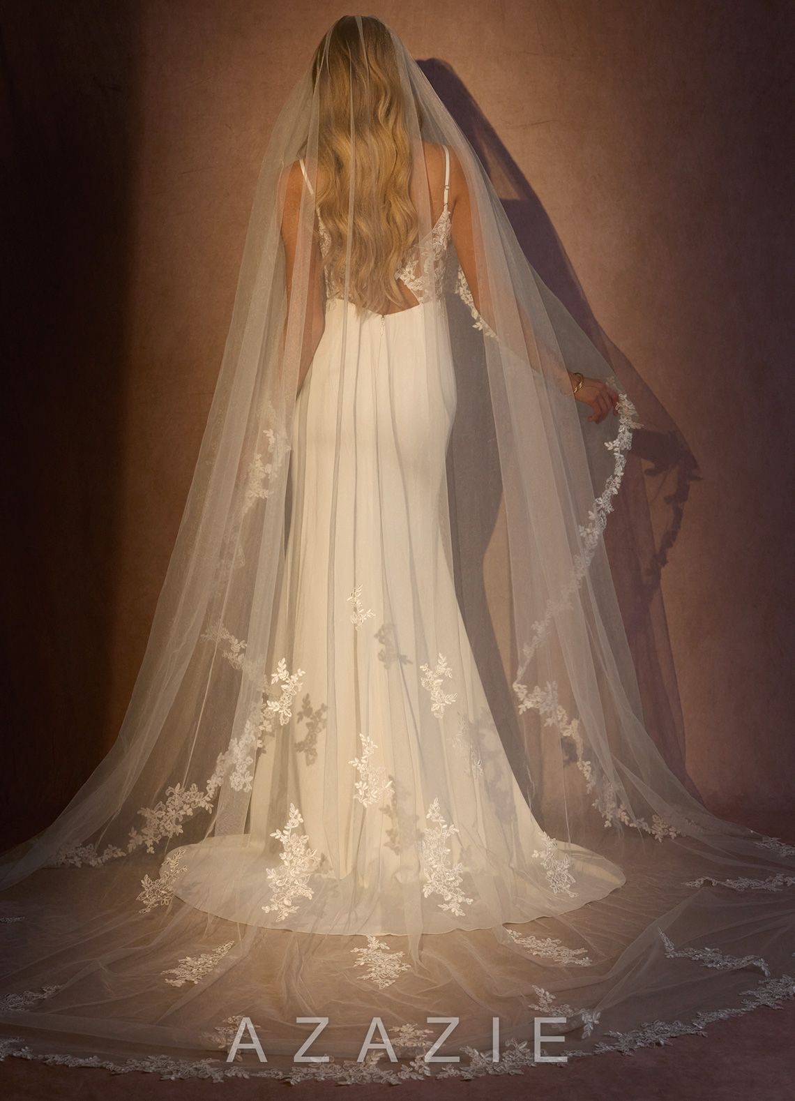 Timeless Floral Grace Lace Cathedral Veil