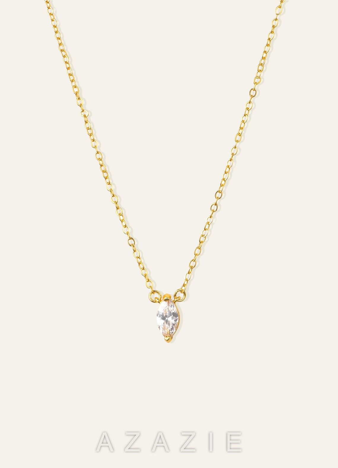 Marquise Zirconia Pendant Necklace