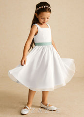 Azazie Elina Ivory Agave A-Line Sleeveless Chiffon Dress