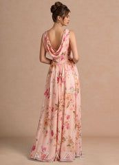 Alinae {color} Maxi Dress sp_abstract_bouquet_floral_#111401