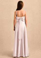 Azazie Gracie Girls Formal Blushing Pink A-Line Sweetheart Neckline Stretch Satin Dress blushing_pink