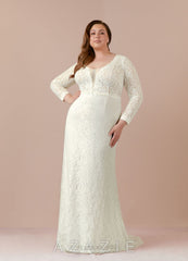 Azazie Indie Wedding Dress Cream Sheath V-Neck Tulle Dress cream