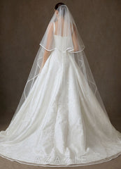 Coiled Serenity Chapel Veil  diamond_white