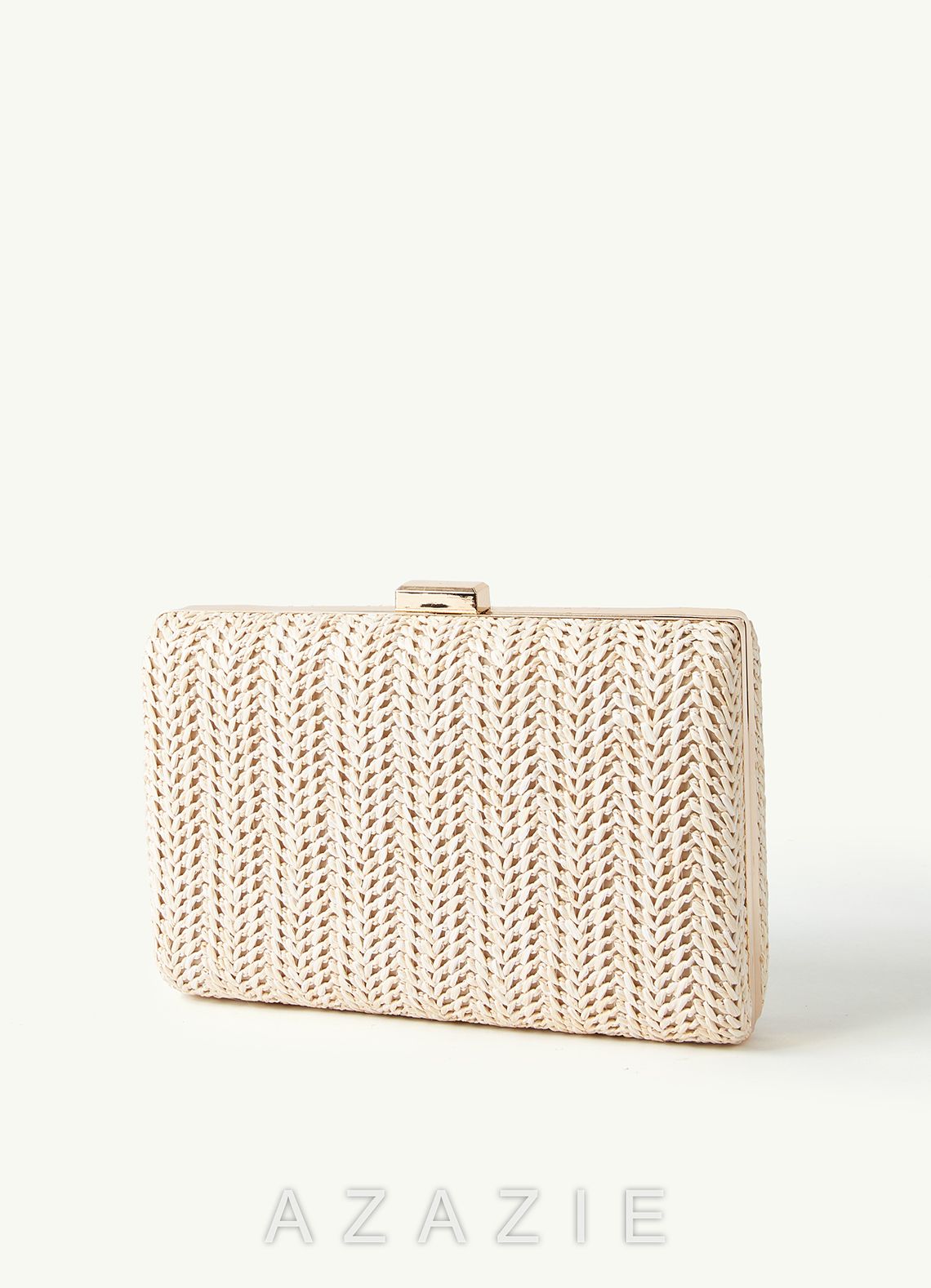 Woven Wicker Clutch Bag