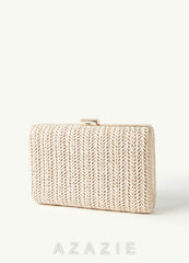 Woven Wicker Clutch Bag