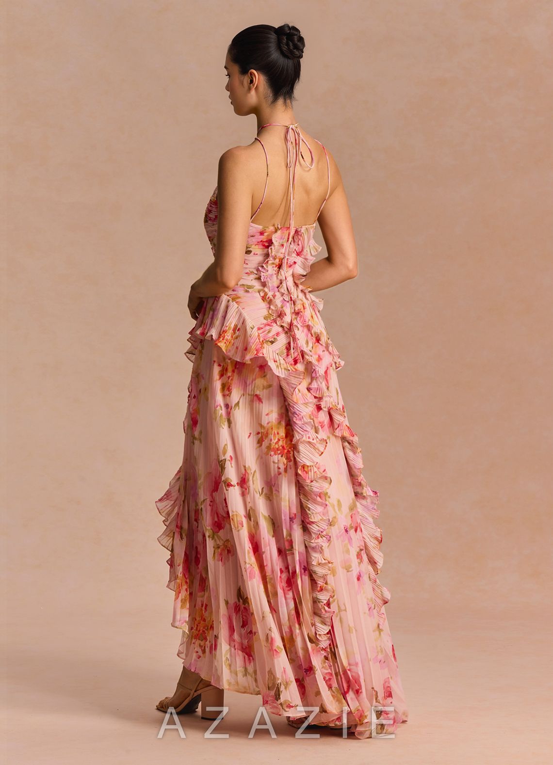 Hatsu {color} Maxi Dress  sp_bouquet_floral_#bf134422