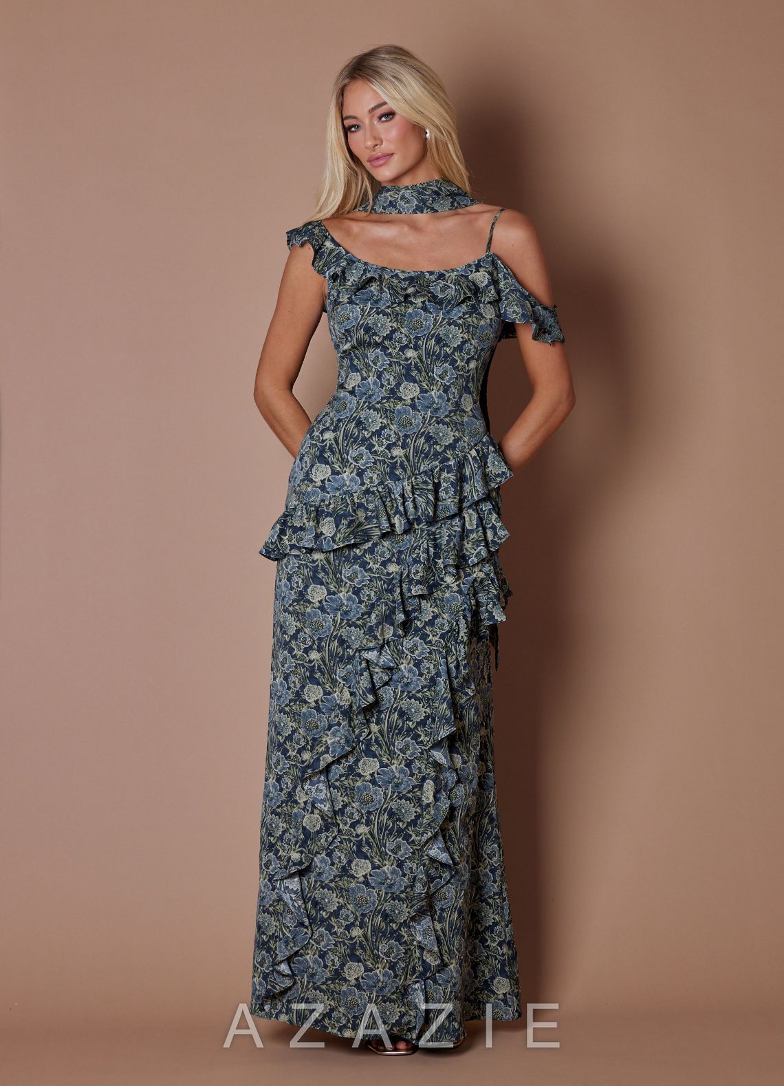 Avril {color} Maxi Dress  sp_indigo_bloom_#ib134233