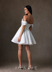 Azazie Anne Diamond White A-Line Satin Dress diamond_white