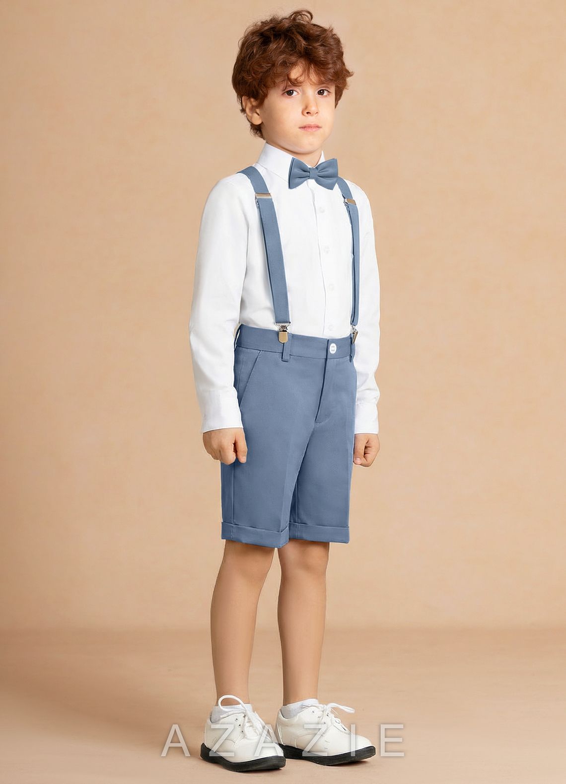 Finn Dusty Blue Boy 4-Piece Shorts Suit