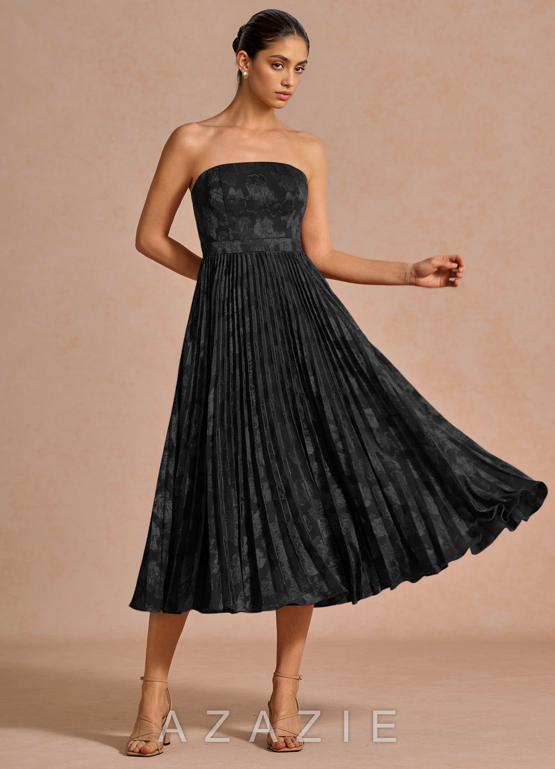 Coral {color} Midi Dress  sp_black_#bk134741