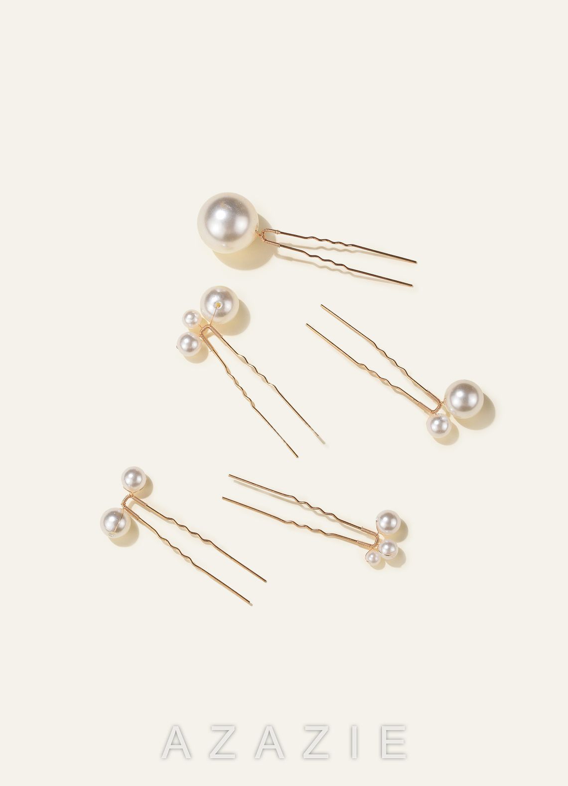 Cluster Pearl Hair Pins Set (5 Pieces)