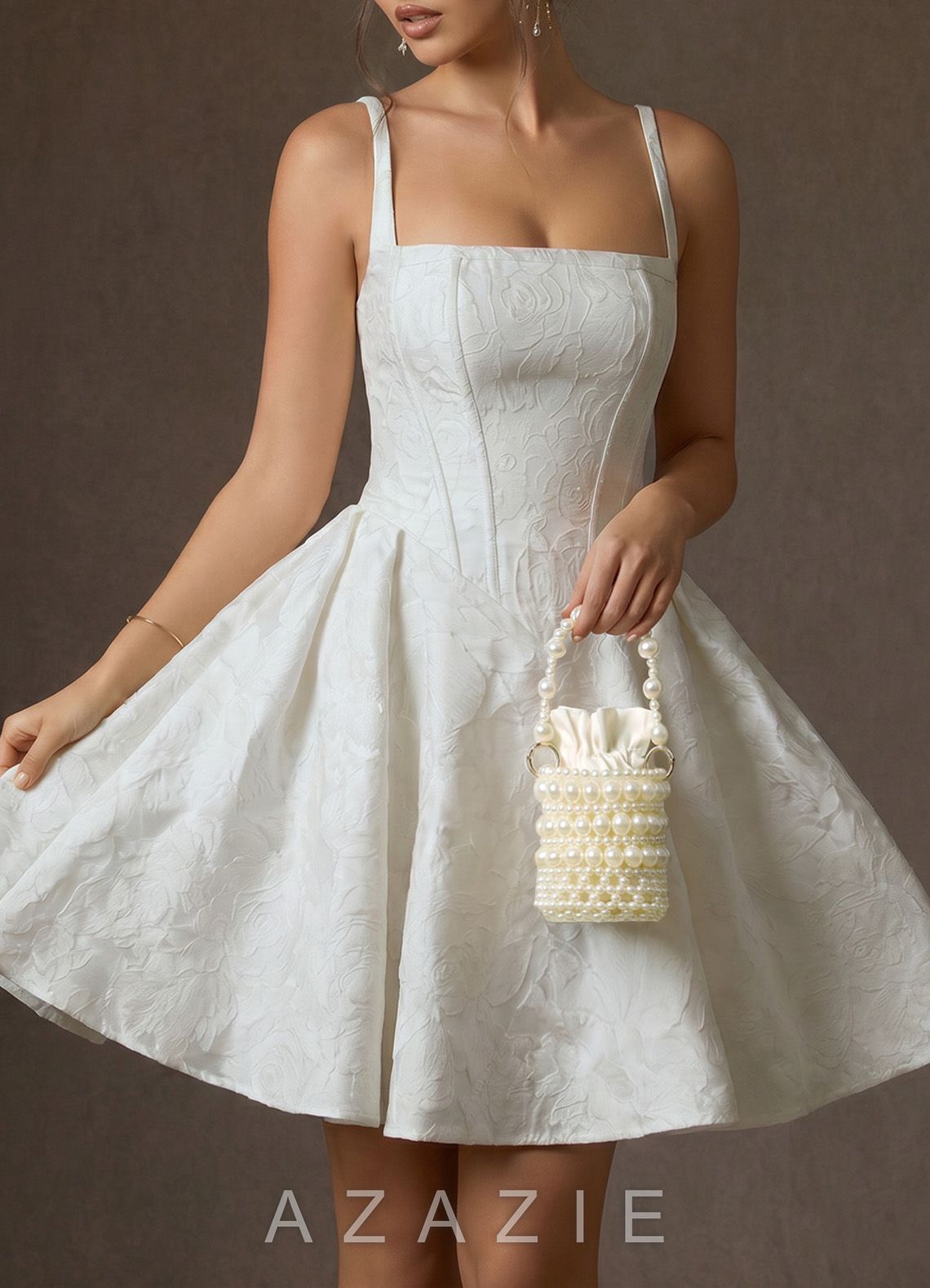 Pearl Bucket Bag with Dual Detachable Straps