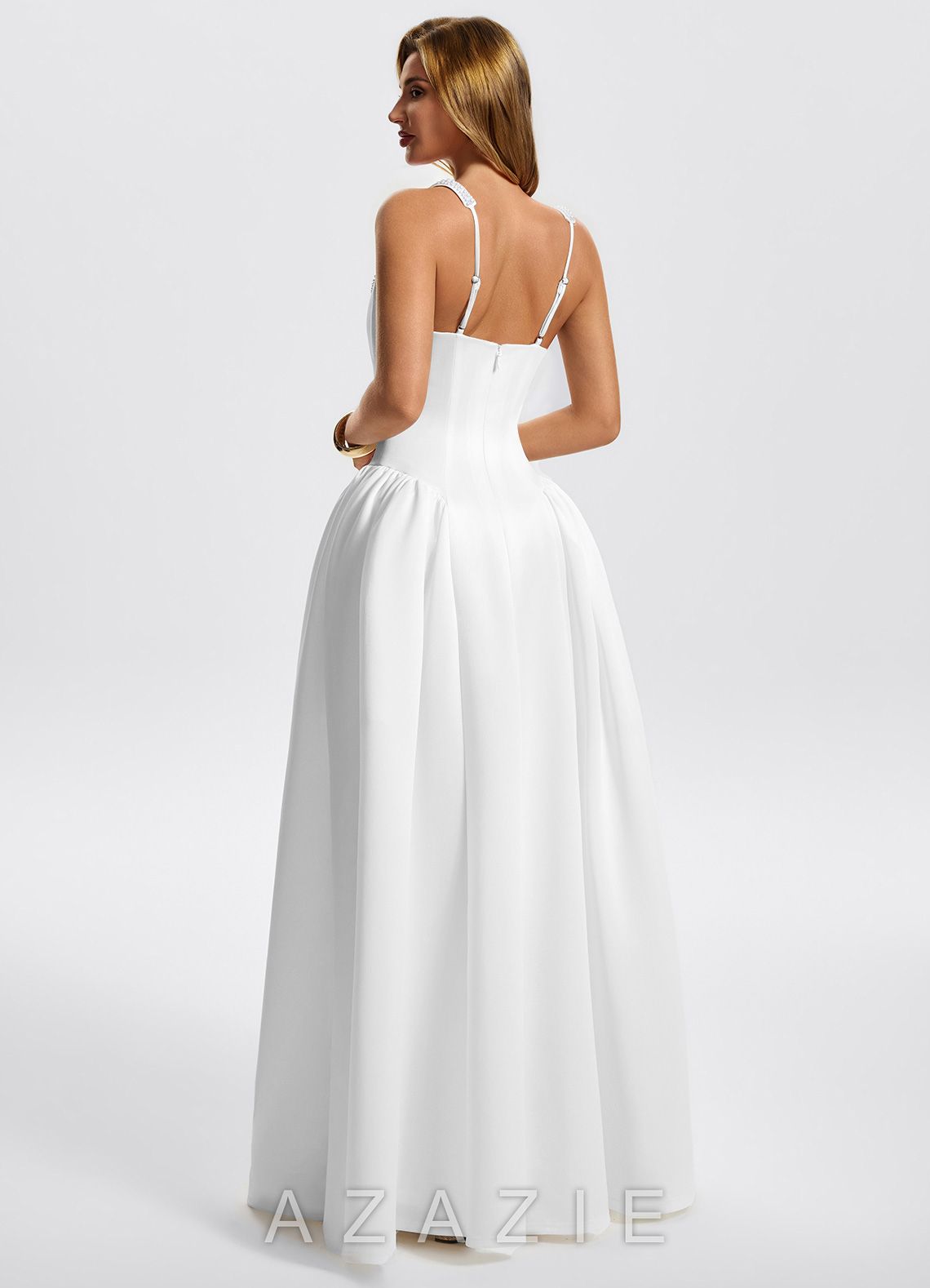 Kaelin {color} A-Line Maxi Dress  sp_white_#we536