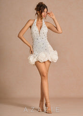 Orelia {color} Mini Dress  sp_pearl_ivory_#p134352