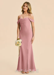 Azazie Nira Junior Dusty Rose Mermaid Ruched Chiffon Dress