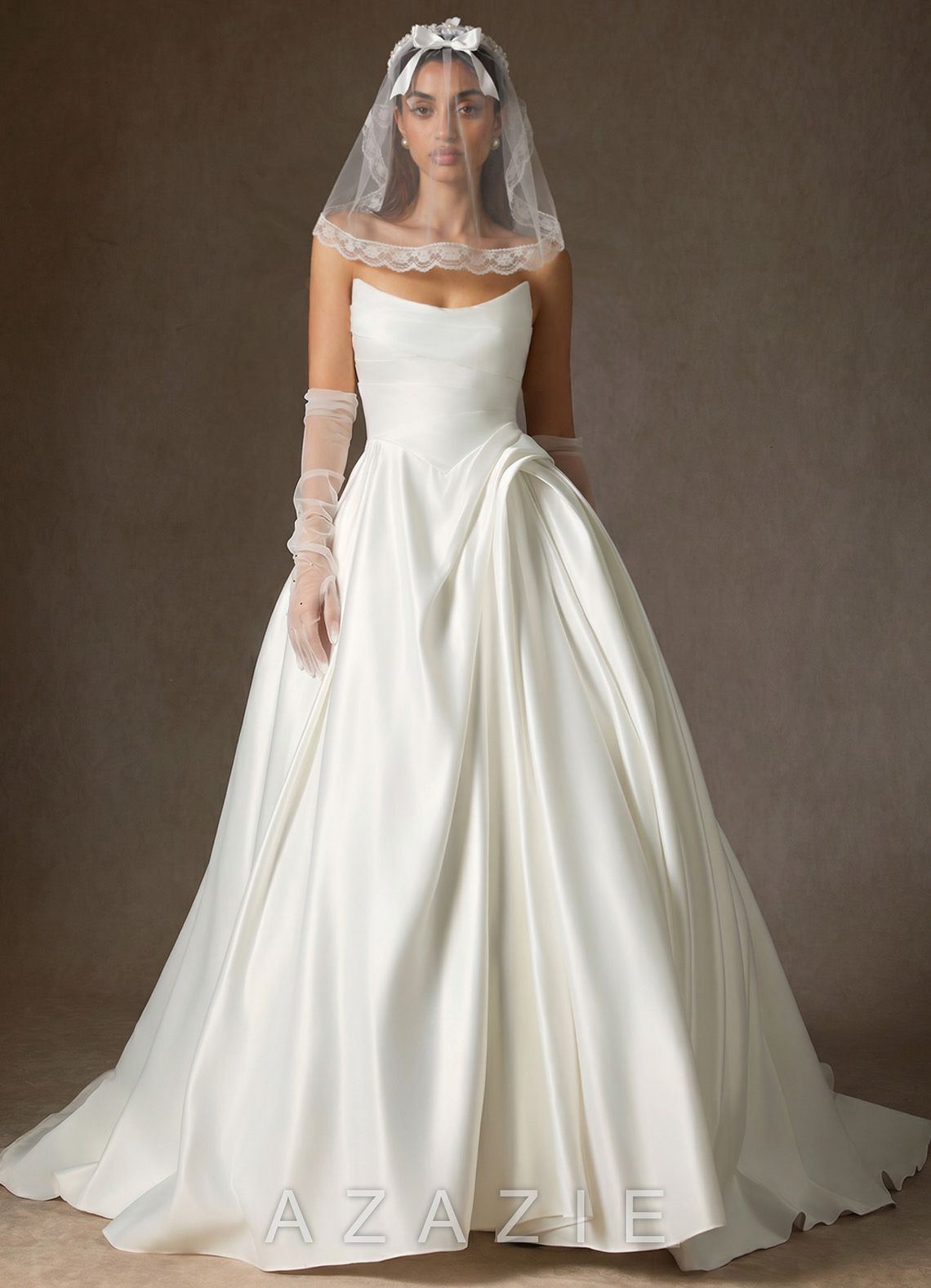 Vintage Floral Lace Birdcage Veil  diamond_white