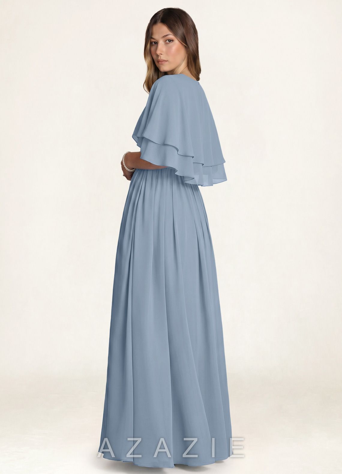Azazie Matching Color Chiffon Double Layer Shawl