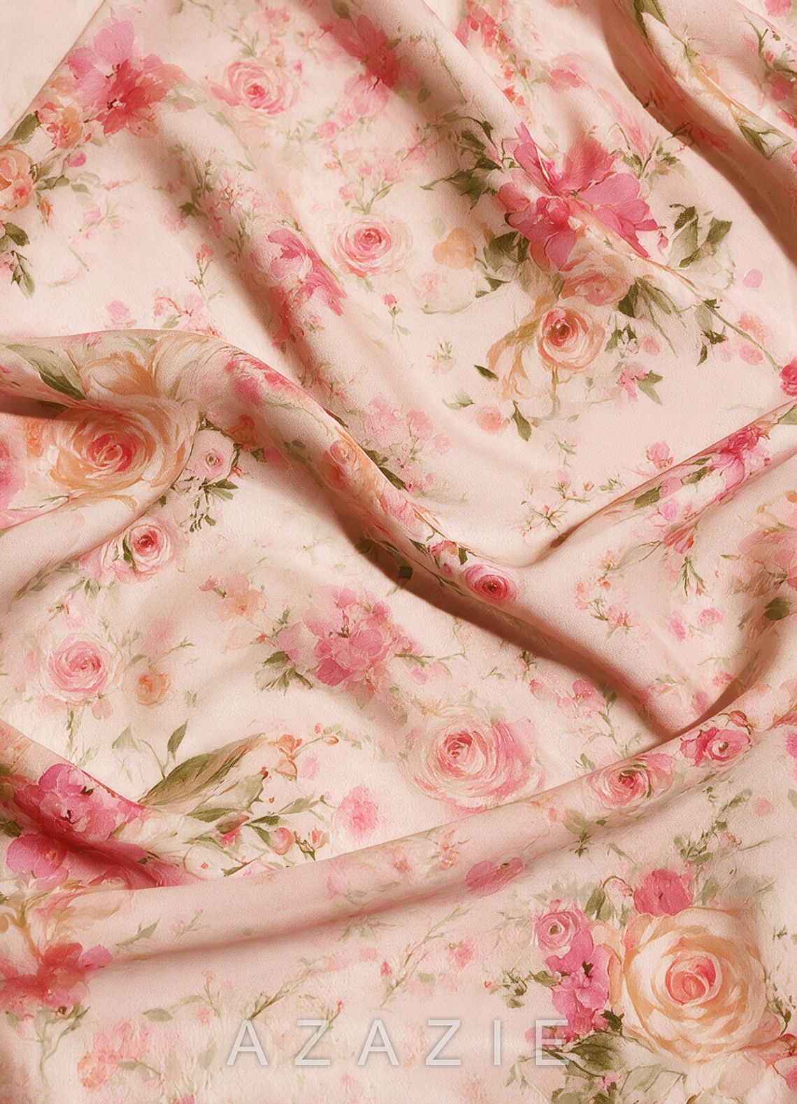 Azazie Jesaphine Abstract Bouquet Floral Sheath Bow Chiffon Dress abstract_bouquet_floral
