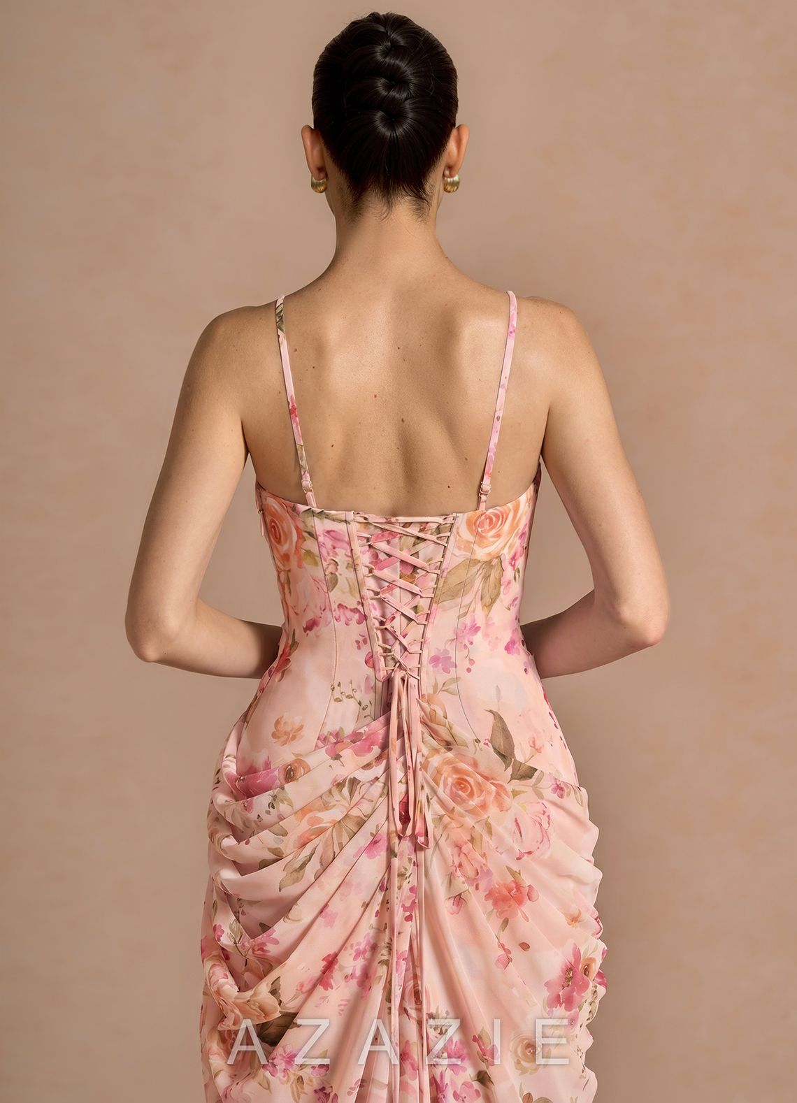 Kaavia {color} Maxi Dress  sp_abstract_bouquet_floral_#111401