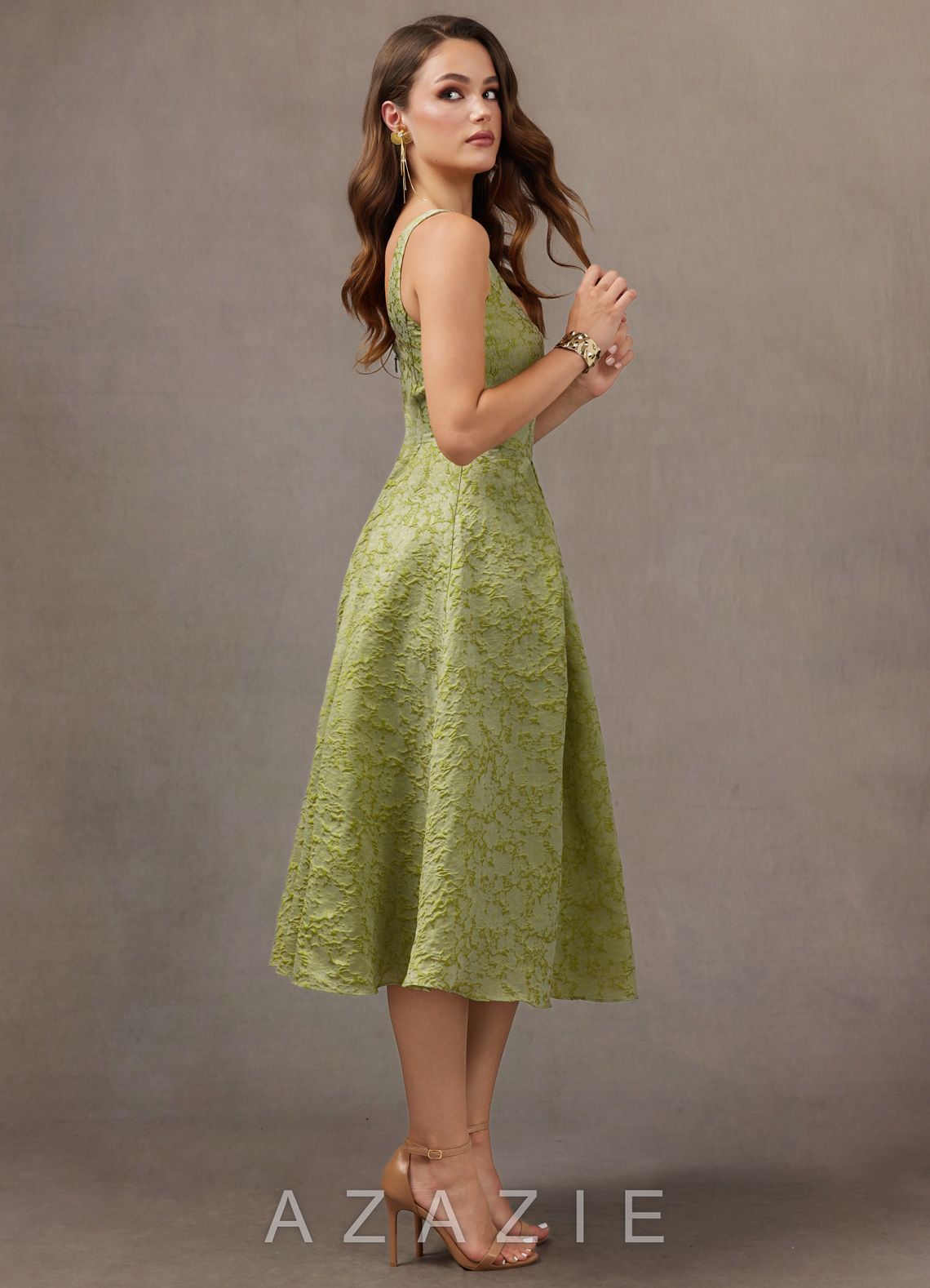 Lauren {color} Midi Dress  sp_light_chartreuse_#lc134302