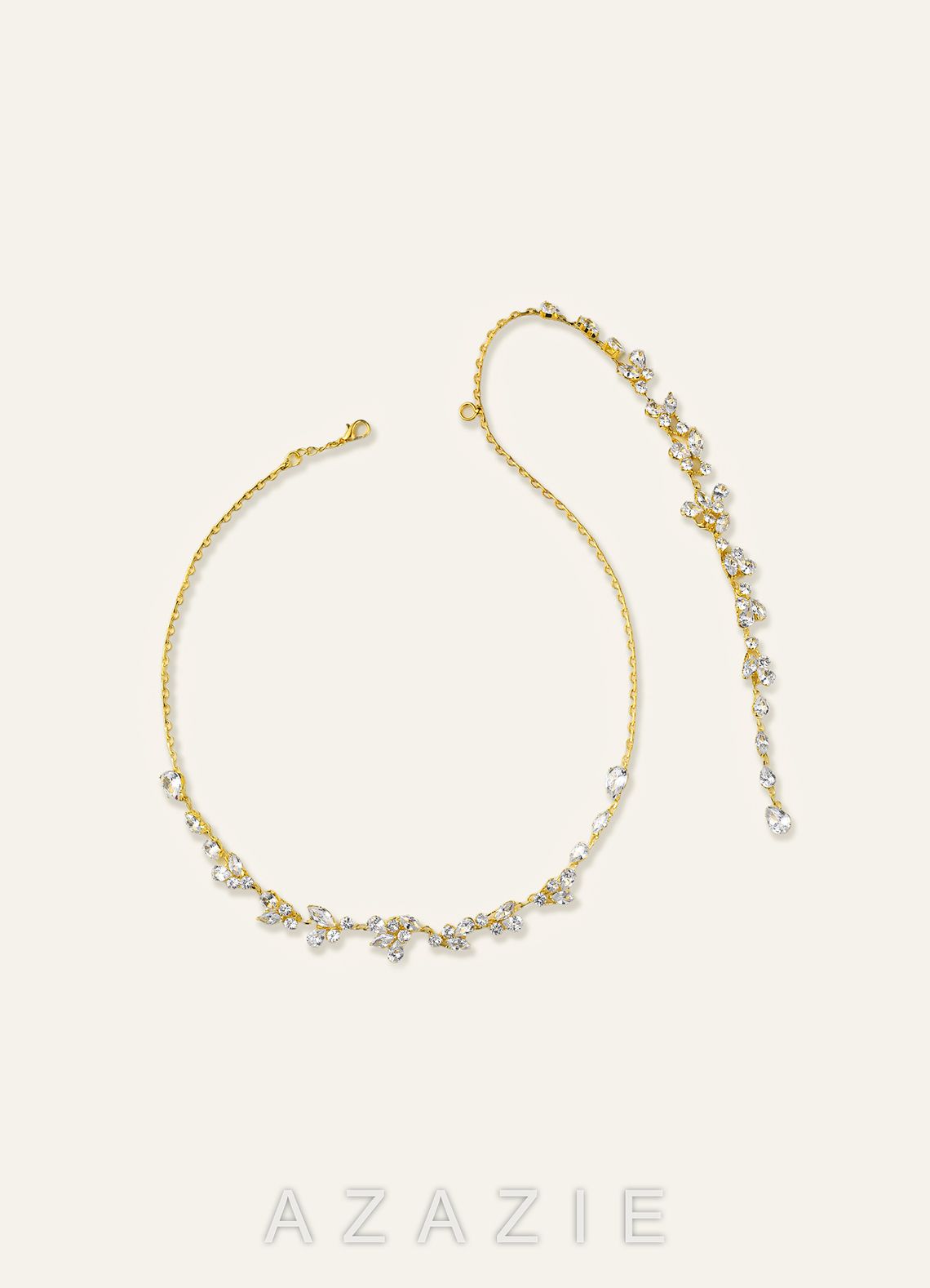 Crystal Clusters Back Necklace