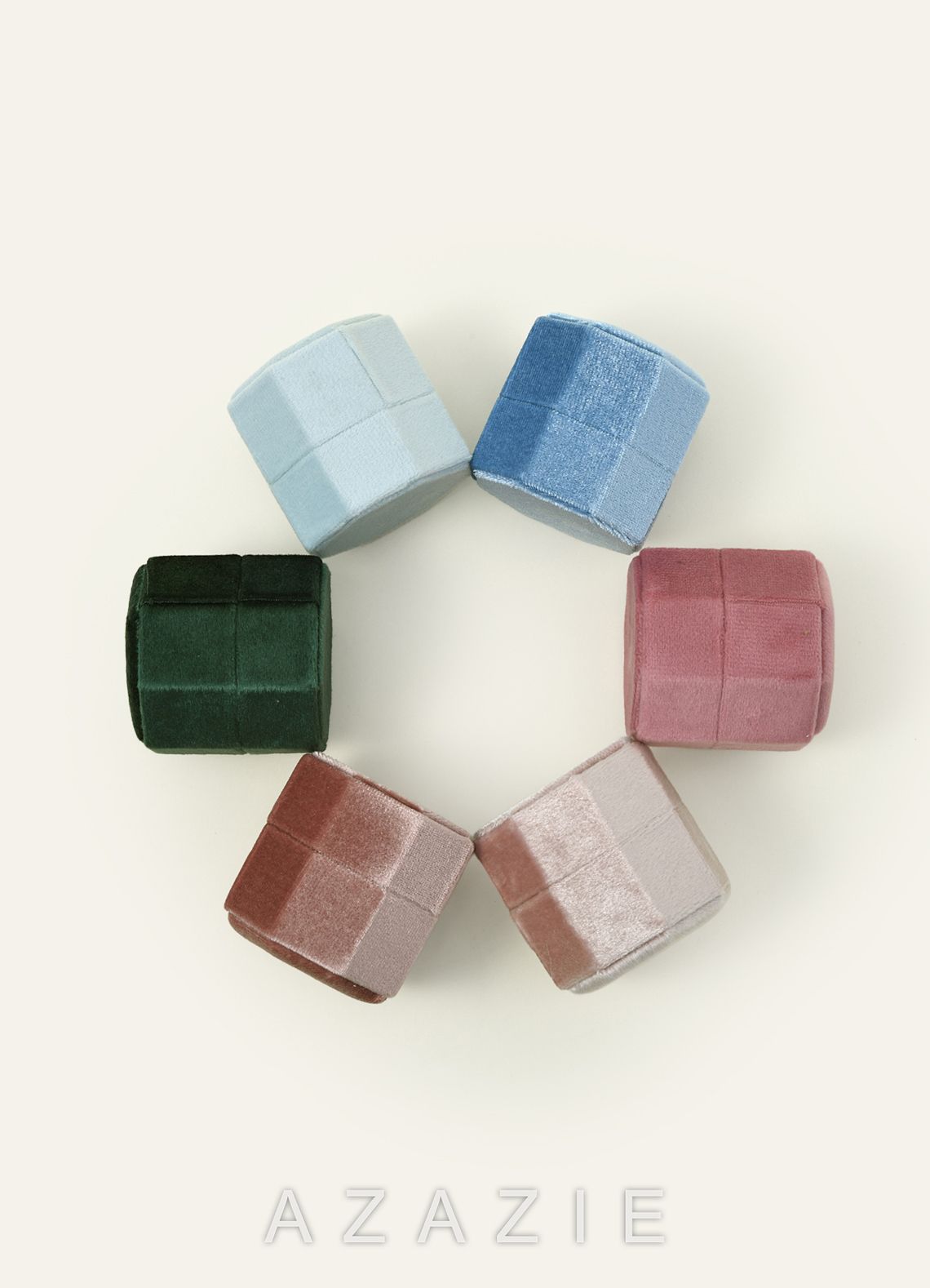 Wedding Day Velvet Ring Box  green