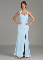 Azazie Destiny Sky Blue Mermaid Sweetheart Neckline Chiffon Dress