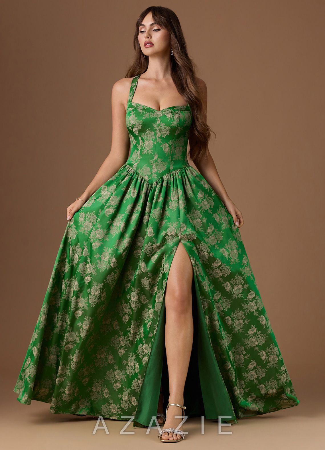 Remie {color} Maxi Dress  sp_green_bloom_#gb134304
