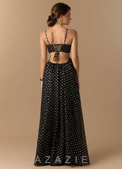 Senna {color} Maxi Dress  sp_black_gold_polkadot_#bp134307