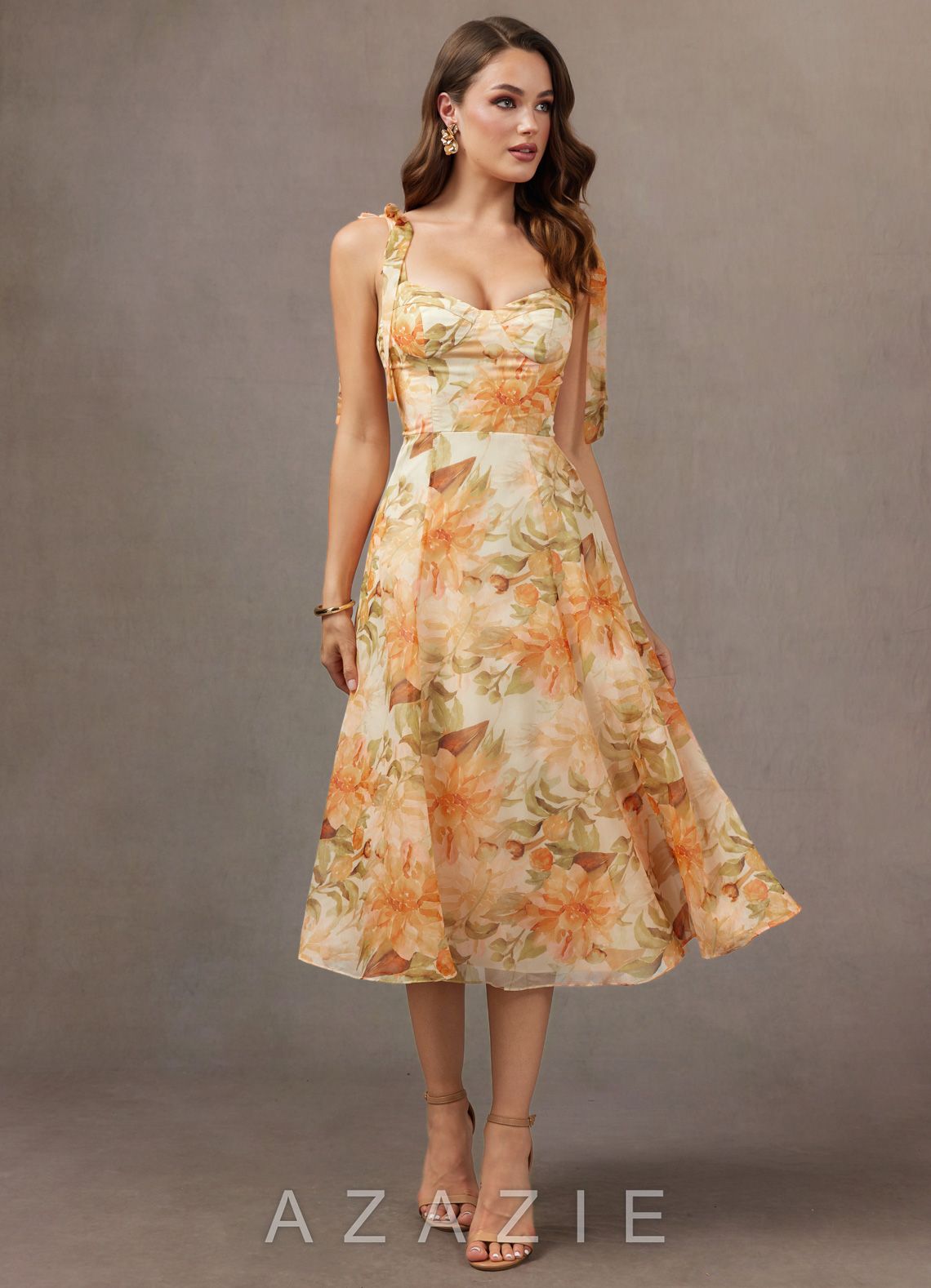 Jess {color} Midi Dress  sp_peach_bloom_#pb134369