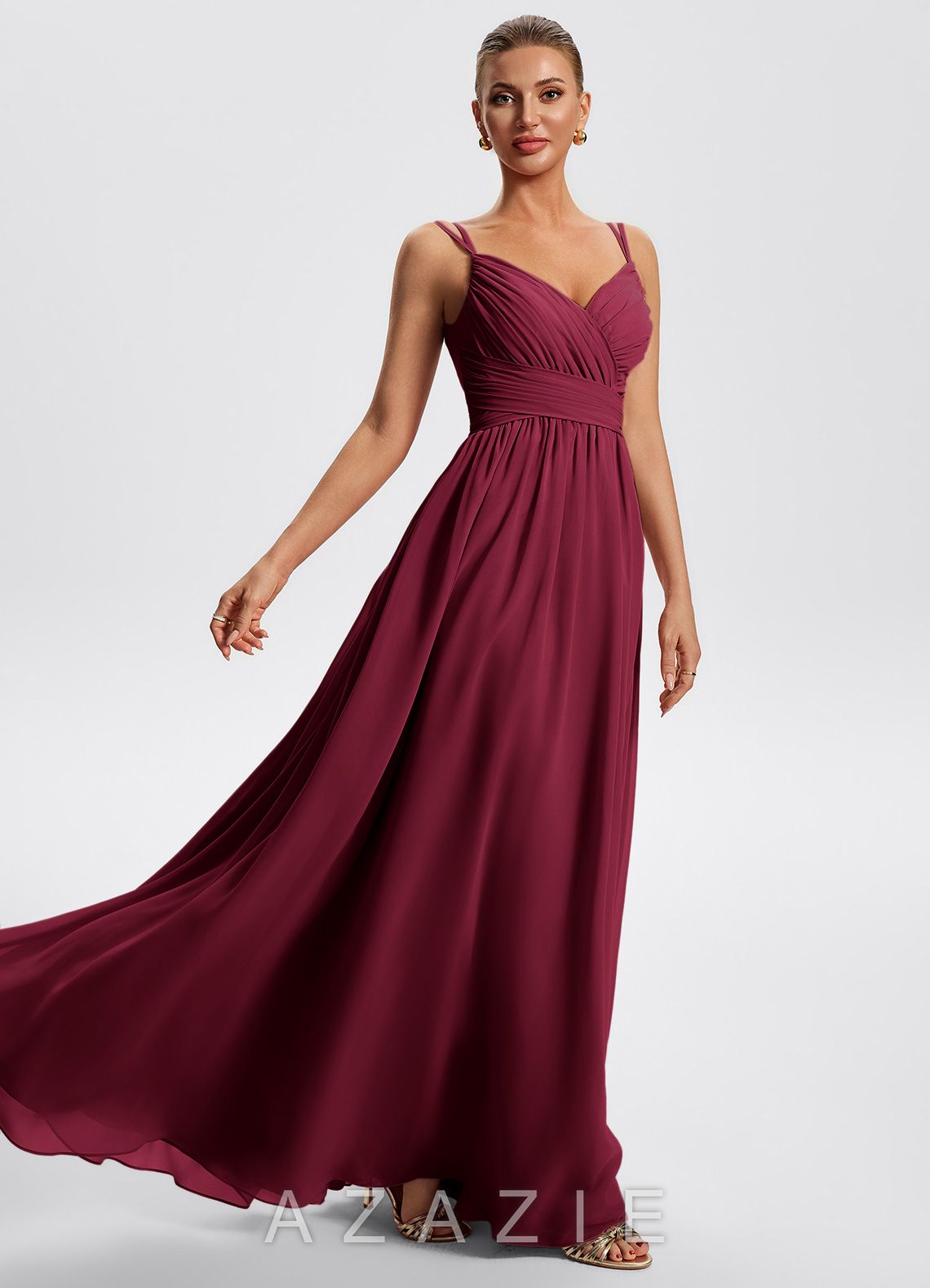 Heloise {color} A-Line Maxi Dress Atelier Dress  sp_burgundy_#bg567