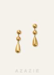 Brushed Metal Water Drop Earrings