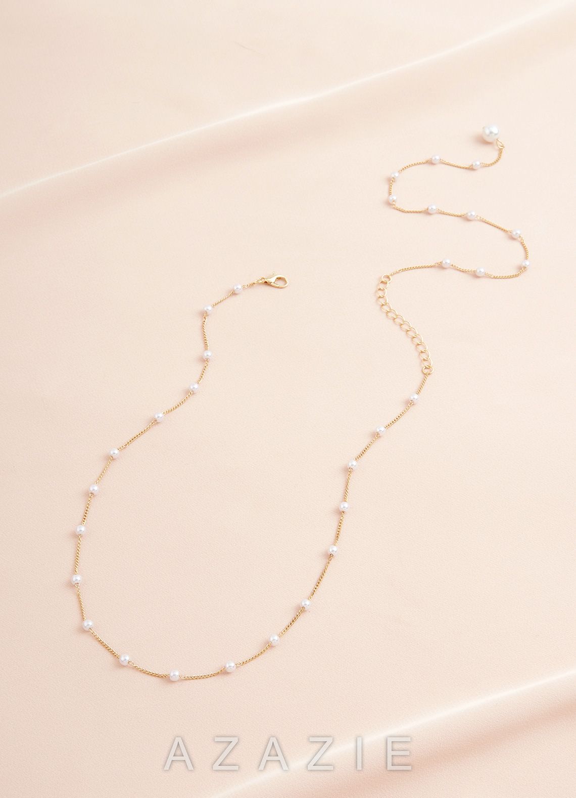 Mini Pearl Back Body Chain  gold