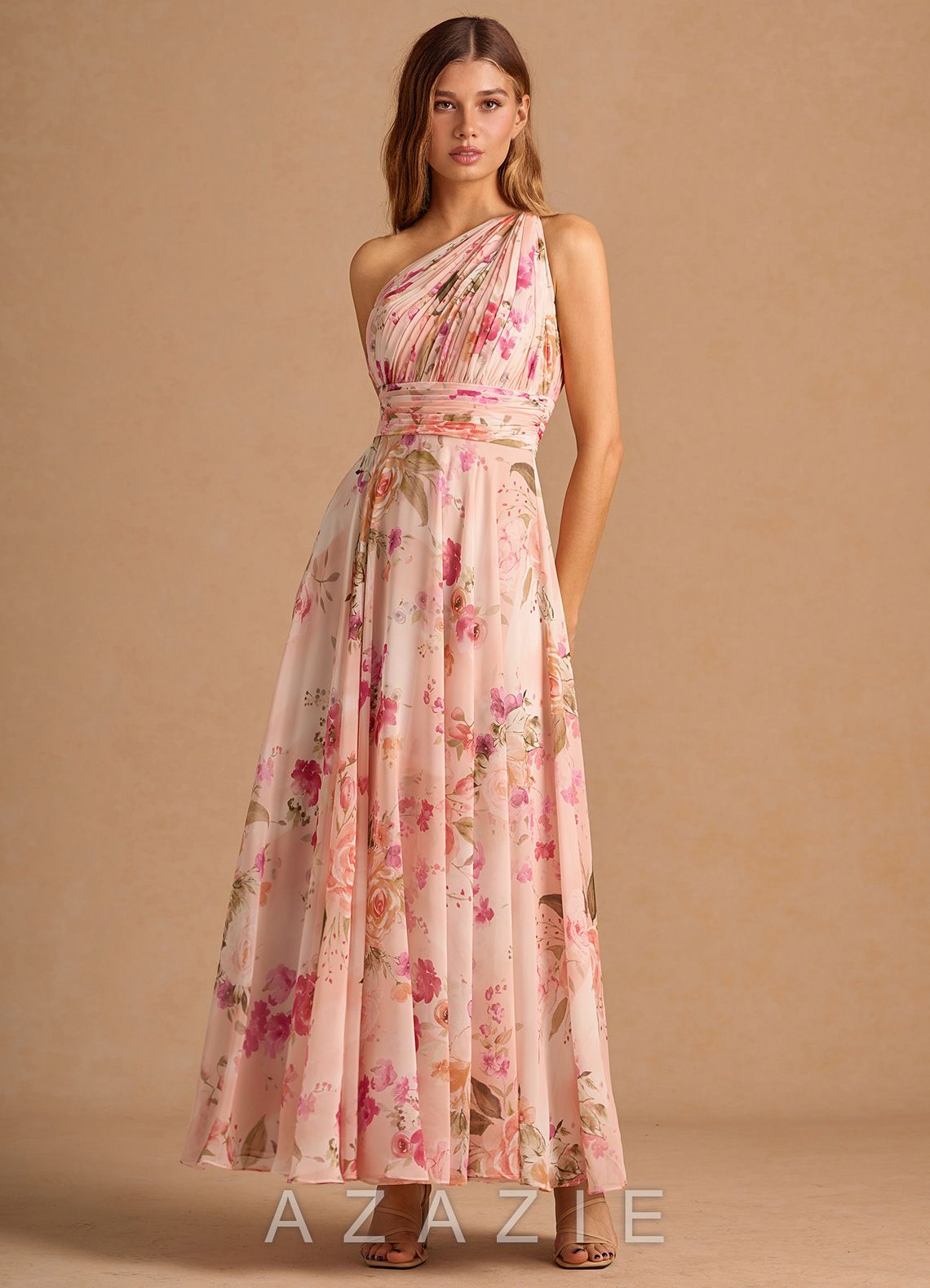 Noelle {color} Maxi Dress  sp_abstract_bouquet_floral_#111401