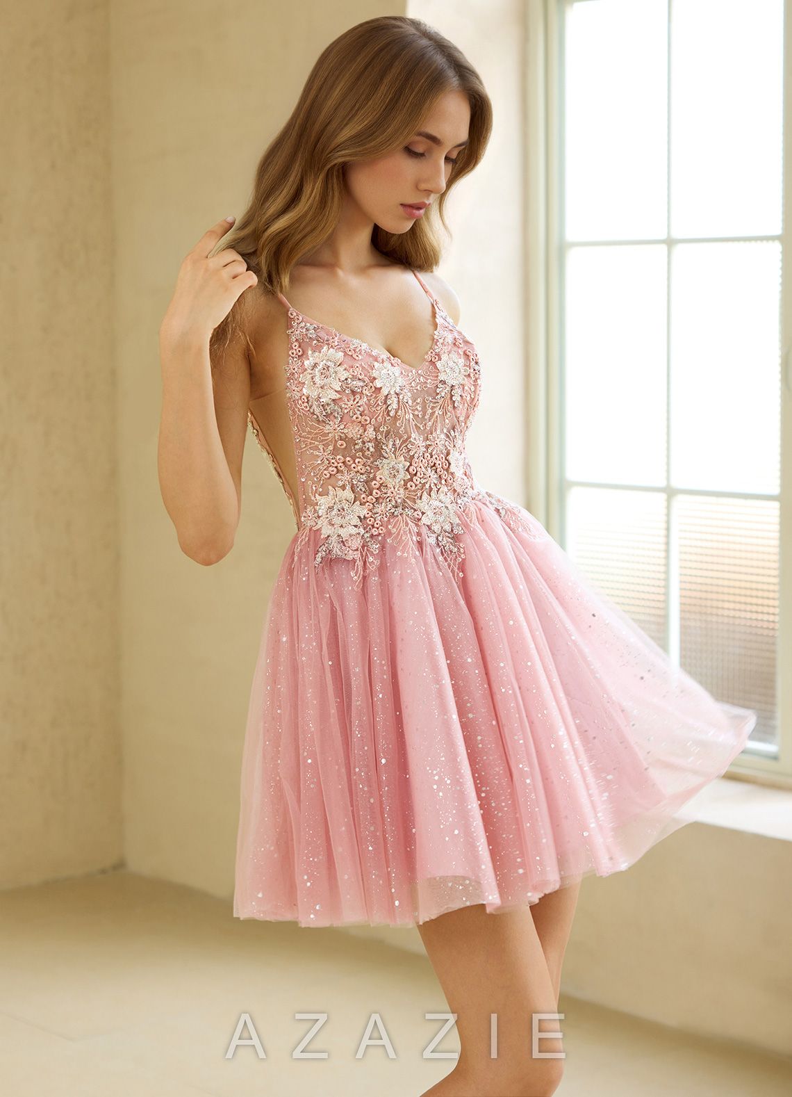 Shimira Pink Mini Dress