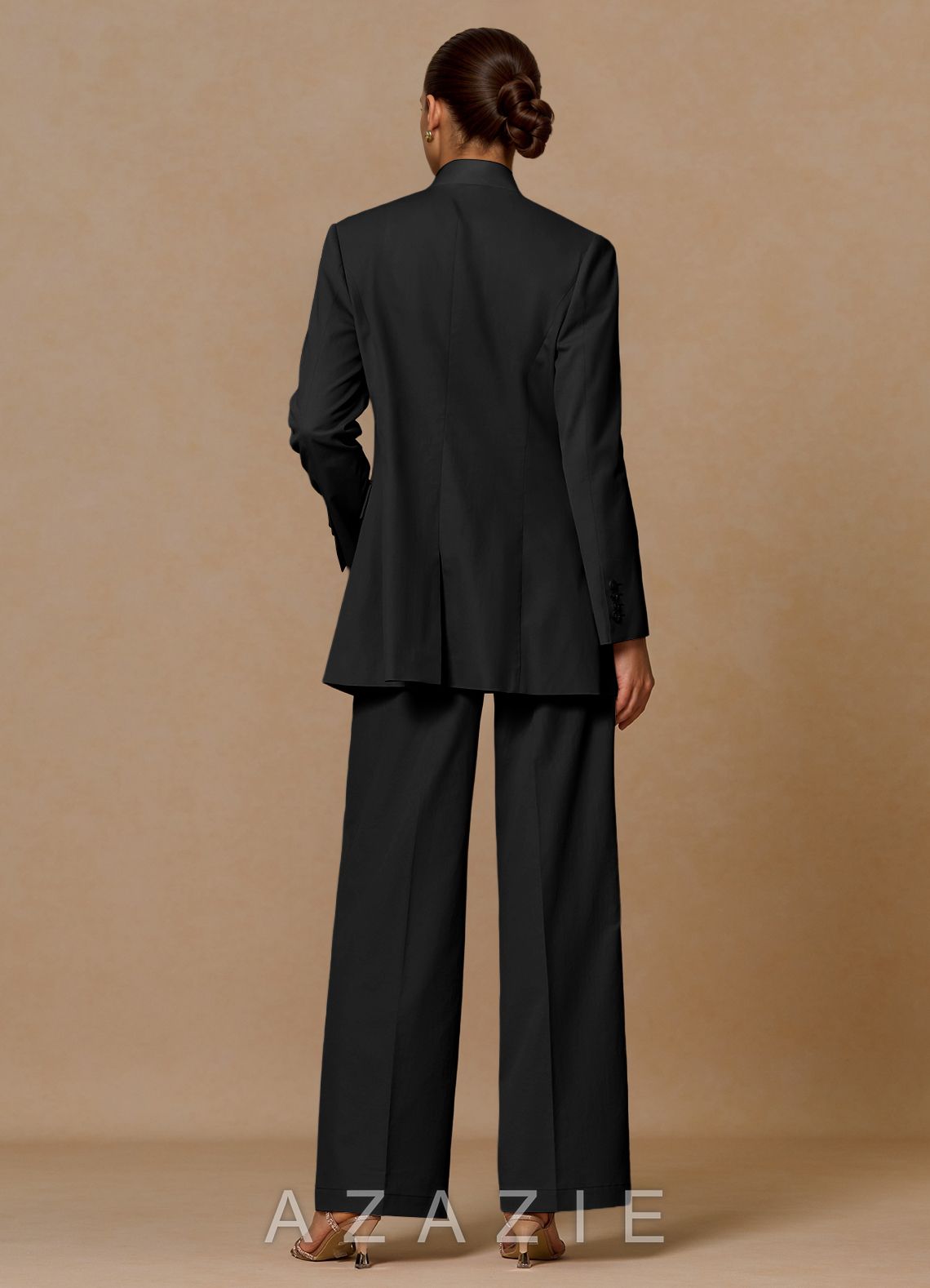 Margaret Black Cotton Linen Blend 3-Piece Suit