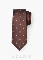 Neat Pattern Woven Tie