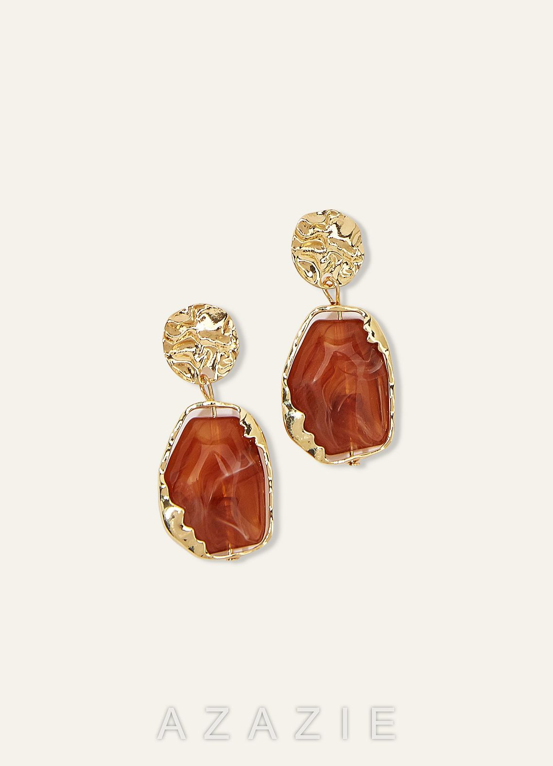Molten Resin Drop Earrings
