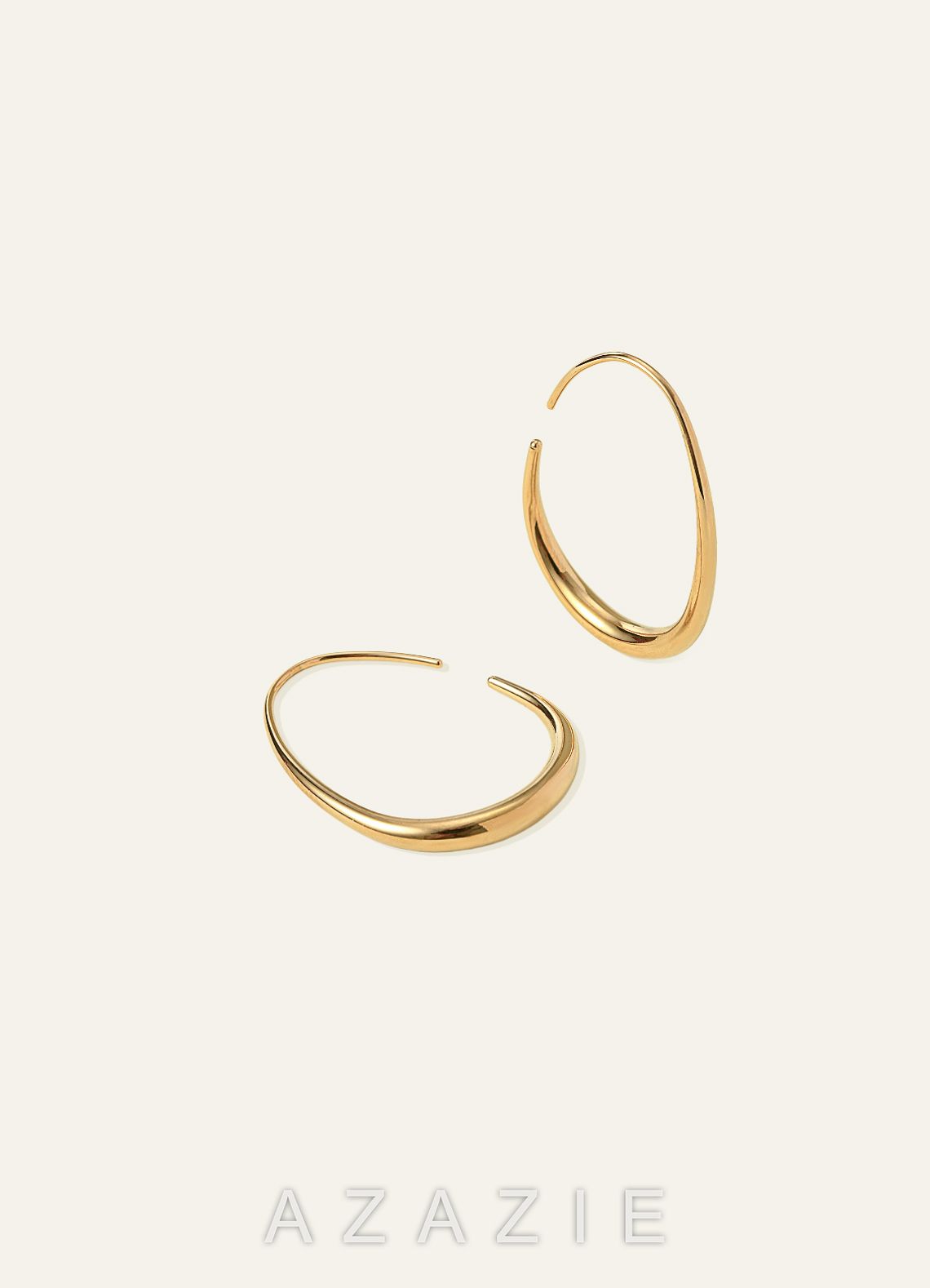 Sculpted Teardrop Hoop Earrings