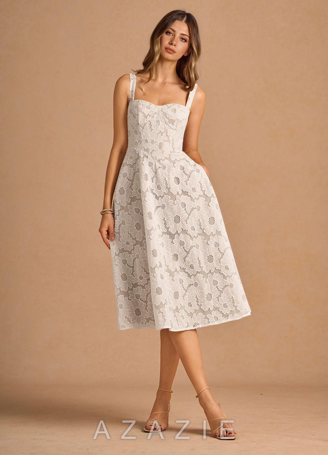 Liz {color} Midi Dress  white_#wt134112